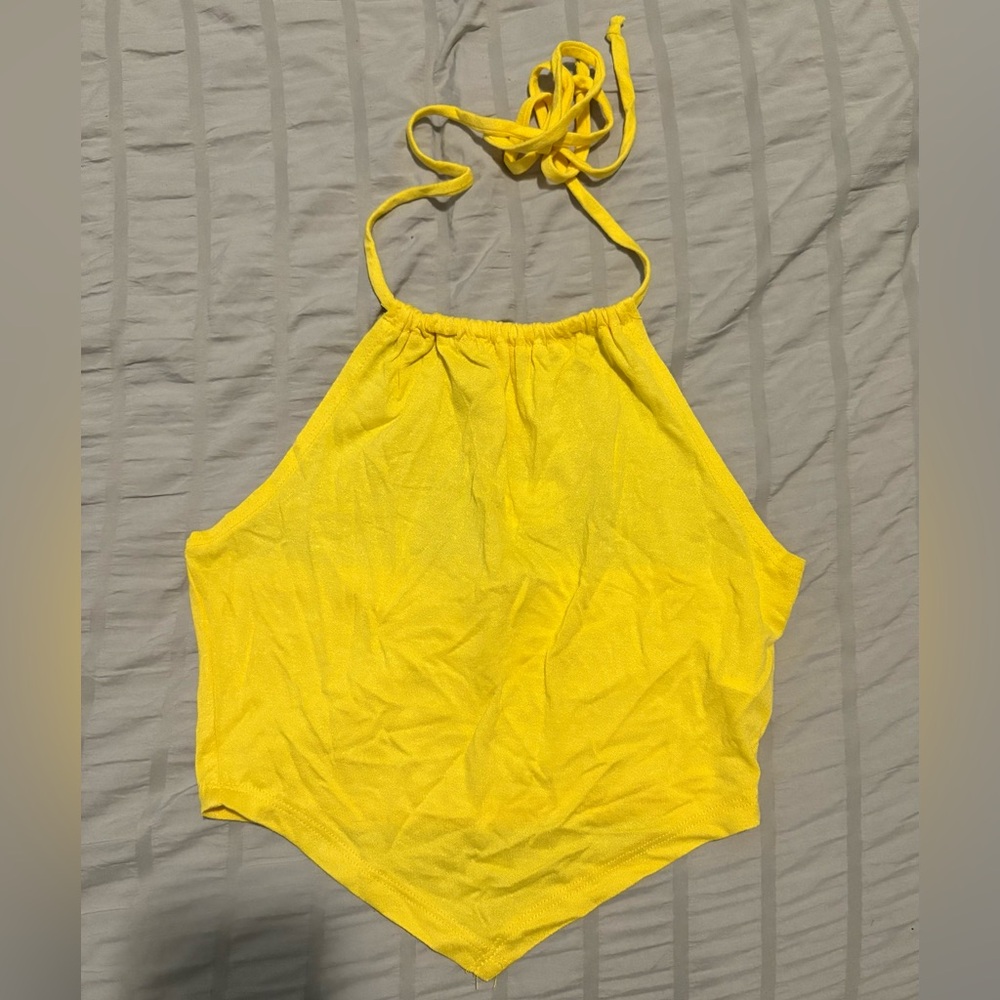 Fashion Nova Vibrant Yellow Crop Top